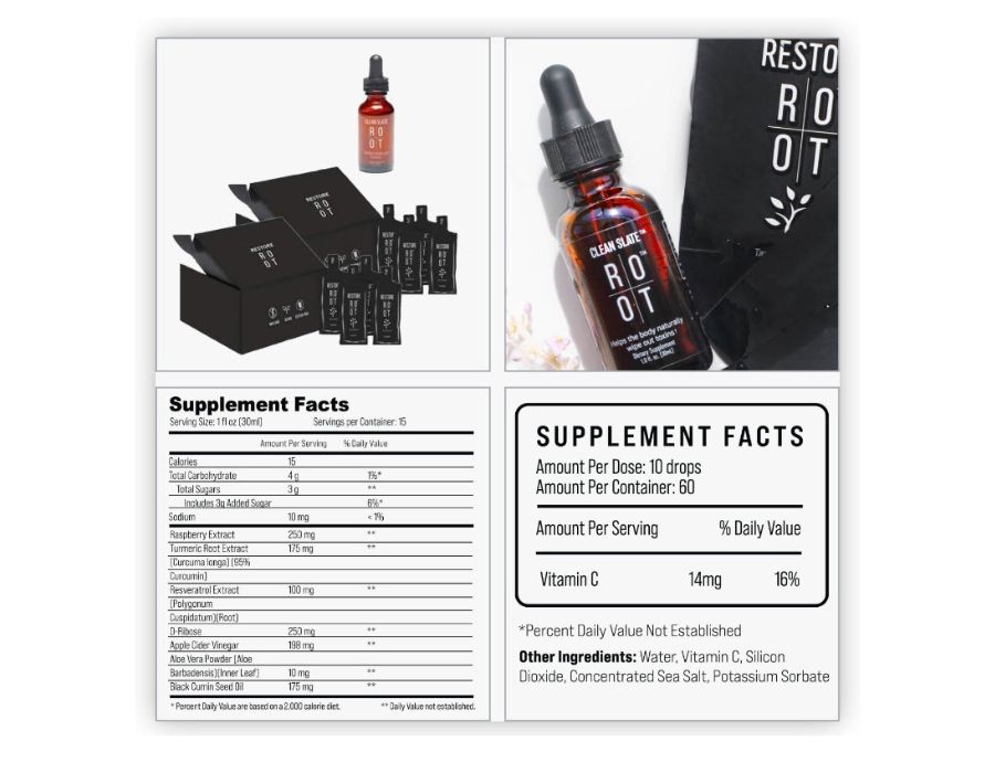 Root Duo Pack Supplement Facts